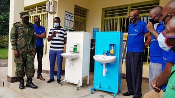 IWSH Rwanda handwashing stations